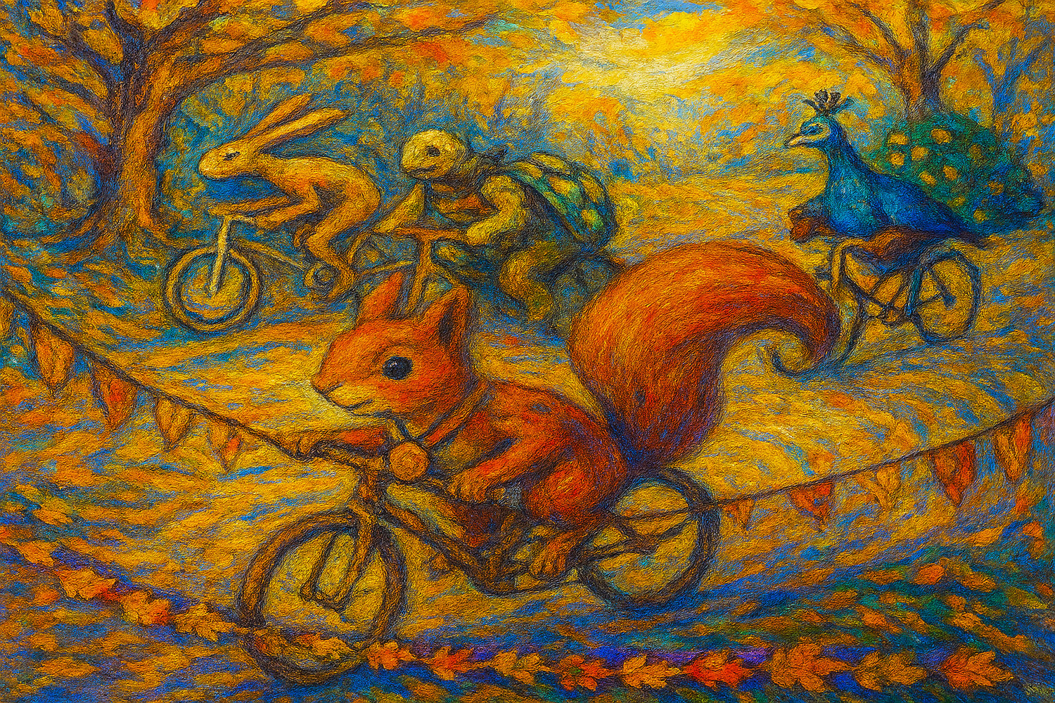 dierenfabel wk-wielrennen