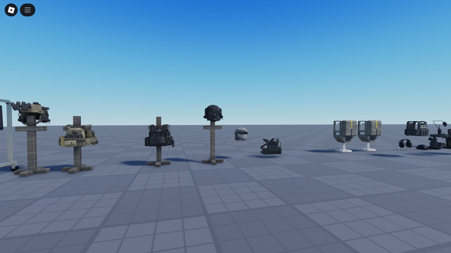 Group of soldiers in Roblox Military Uniforms Pack