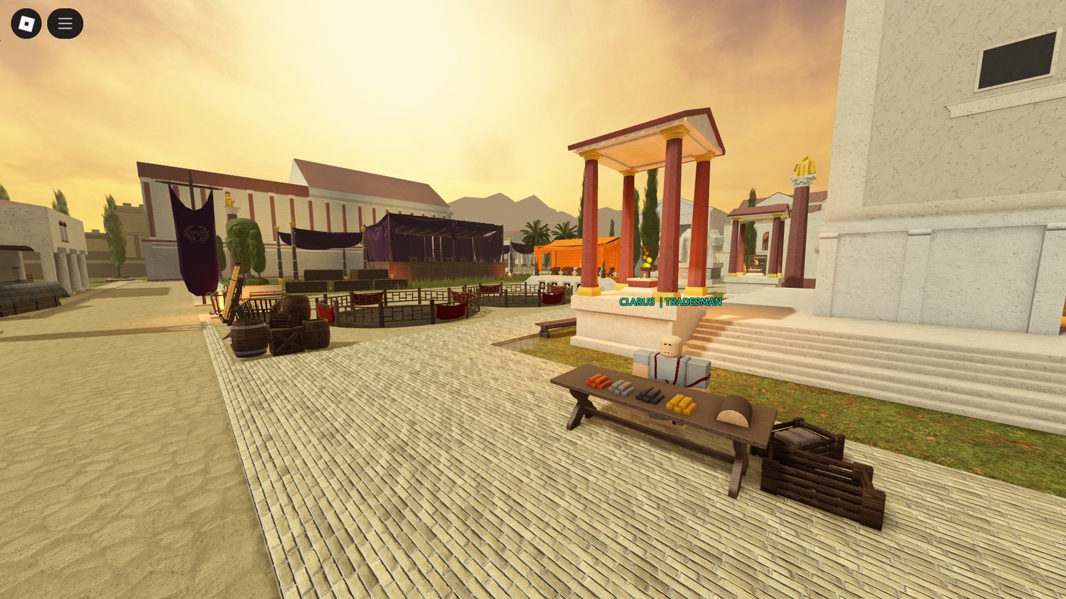 Detailed Roman forum interior for roleplay
