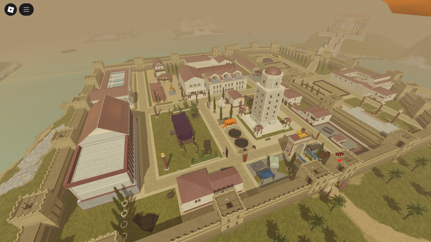 Large-scale Ancient Rome Map with realistic decor