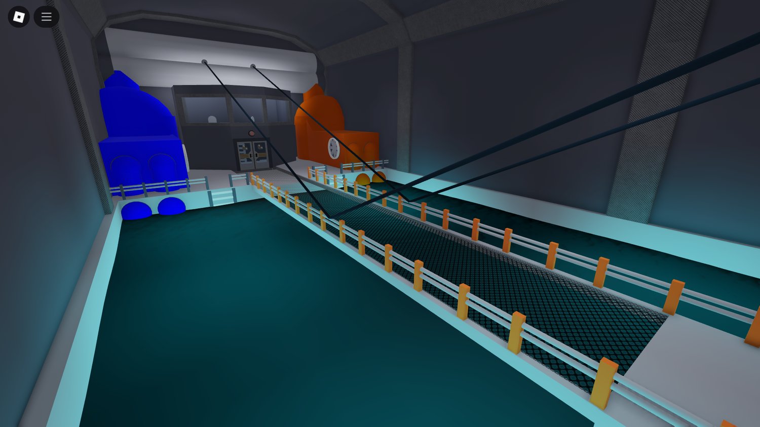 Reactor room with high-tech machinery in Roblox