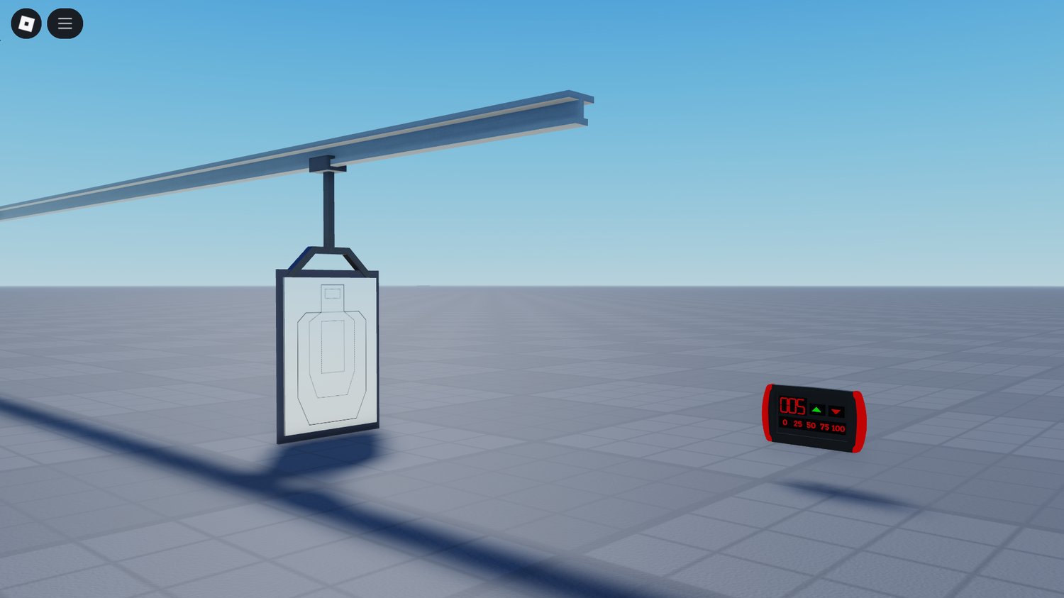 Player practicing aim on moving target
