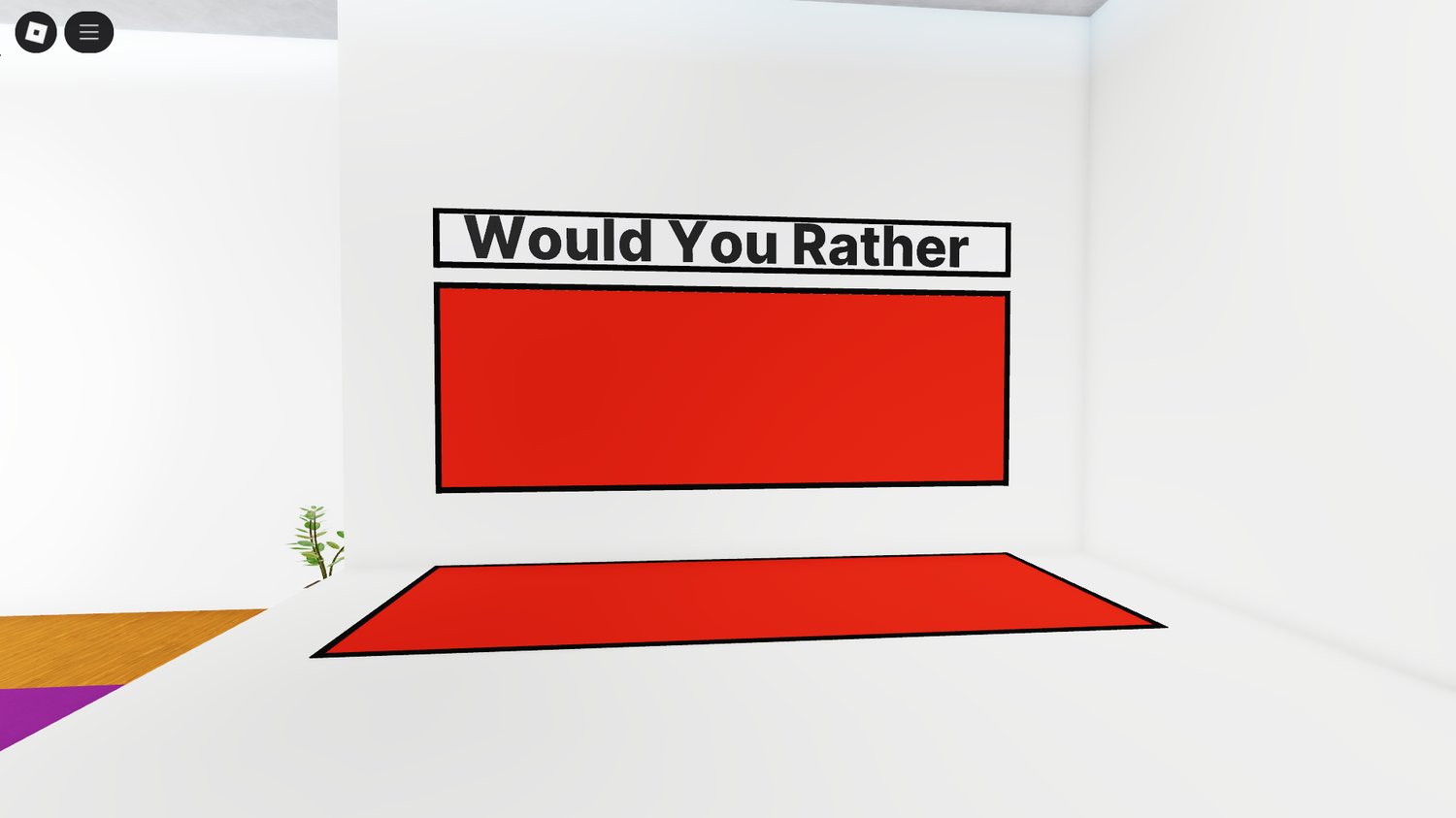 Visual layout of the Roblox game showcase