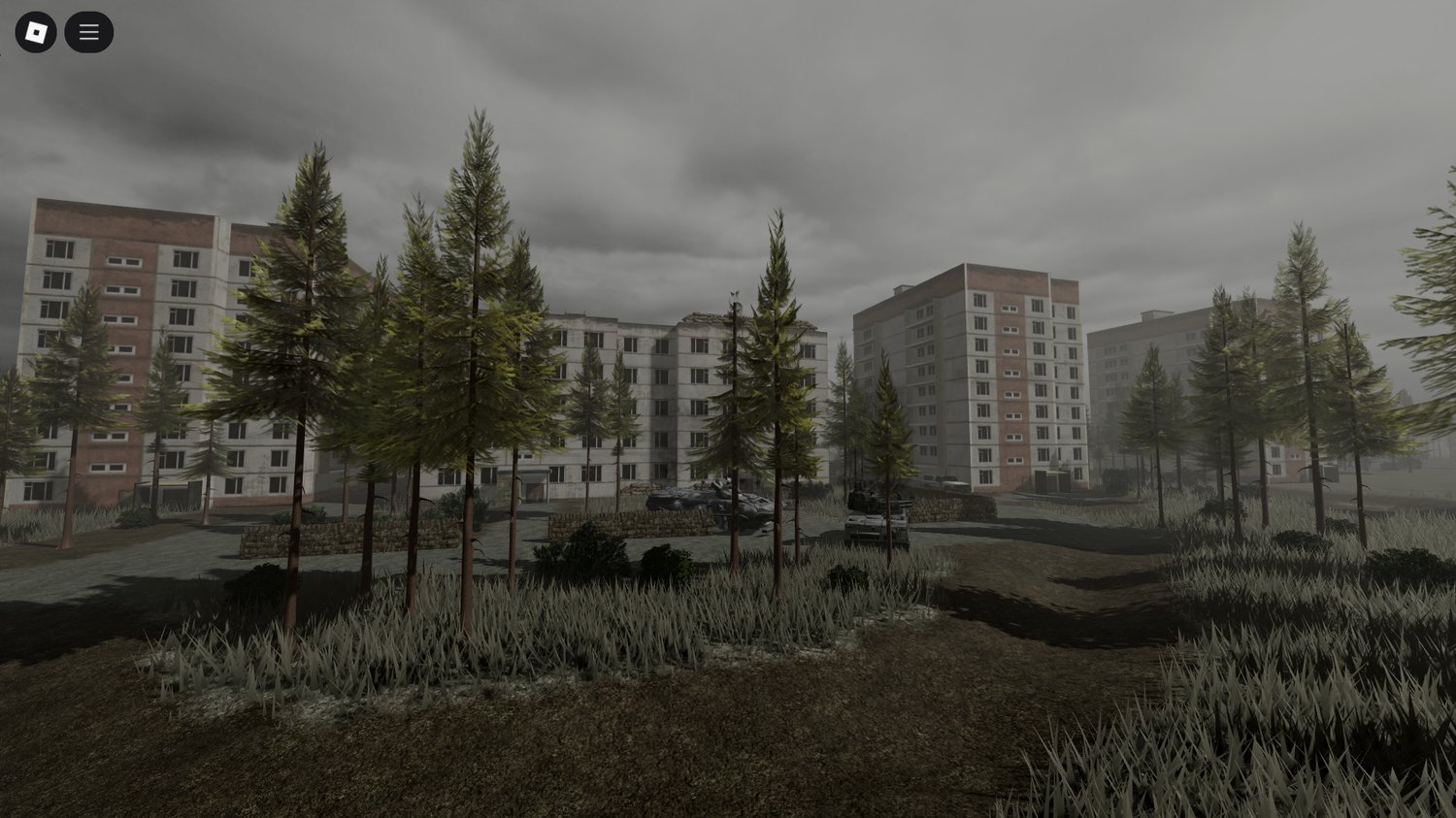 High-detail environment of Roblox Ukraine Map