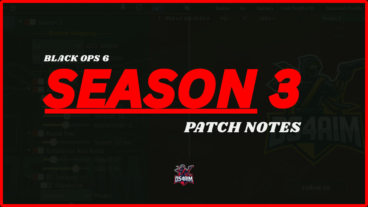 DS4 AIM - SEASON 3 - PATCH NOTES