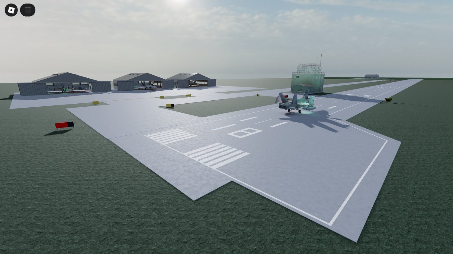 FA-18C fully functional jet at runway