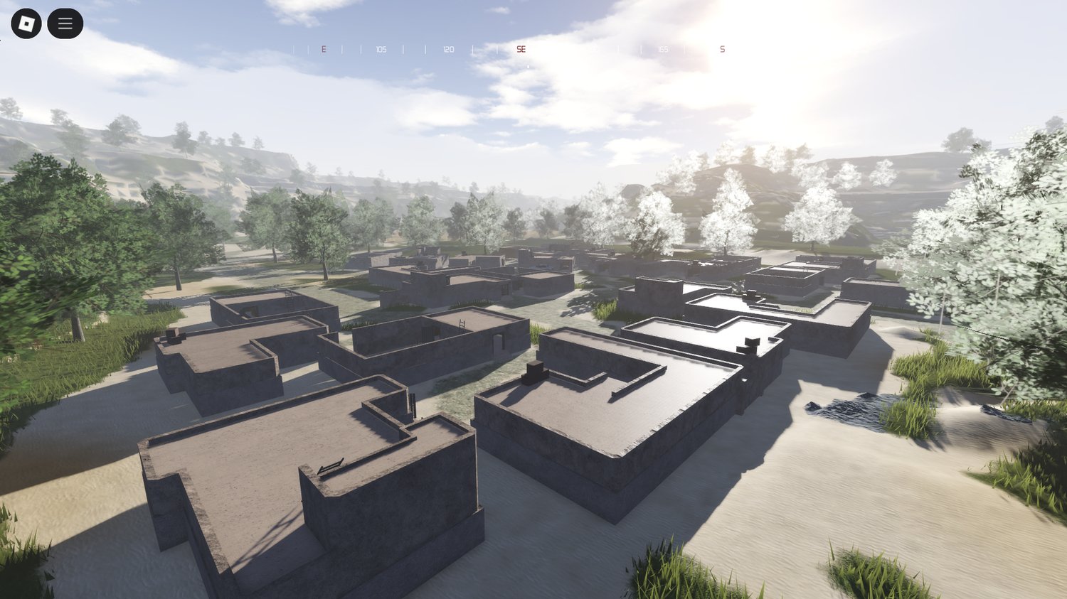 Village and town layouts in military map