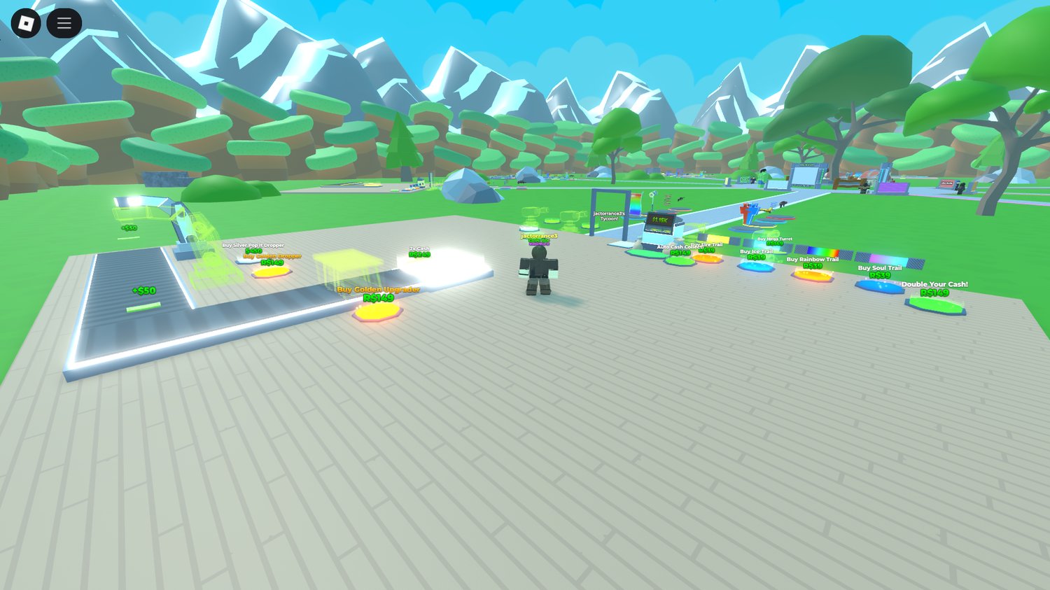 Hulk section with interactive tycoon setup