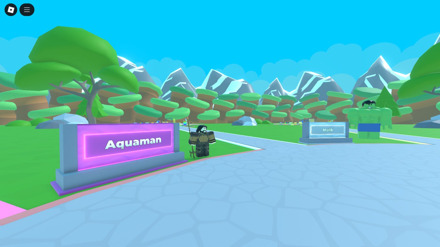 Full map overview of Super Hero Tycoon in Roblox