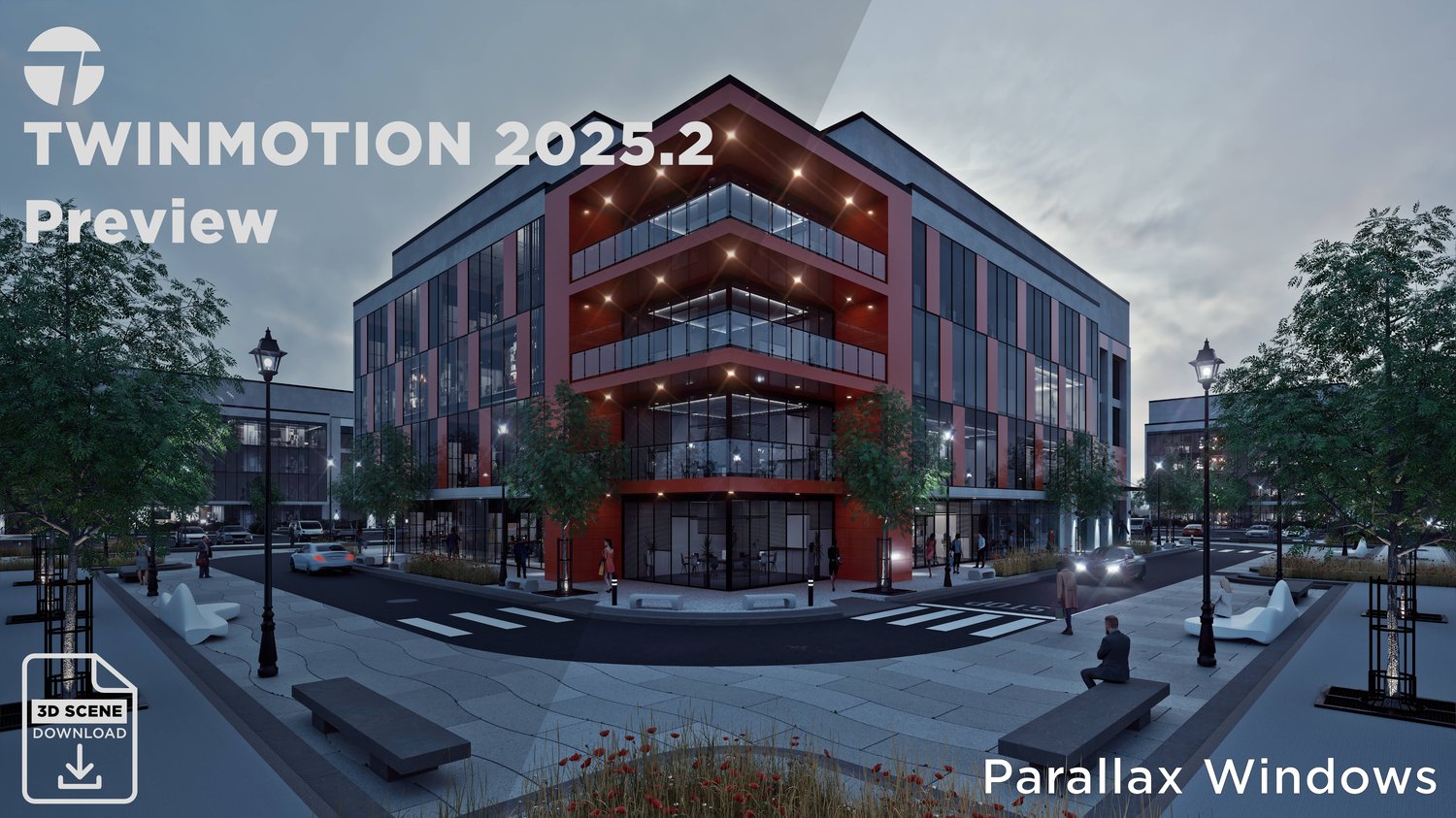 Twinmotion Parallax Windows tutorial showing how to create realistic depth and interior details without modeling spaces — architectural visualization and 3D rendering workflow.