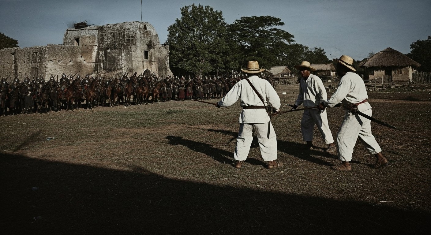 Escena de la Guerra de Castas (IA)