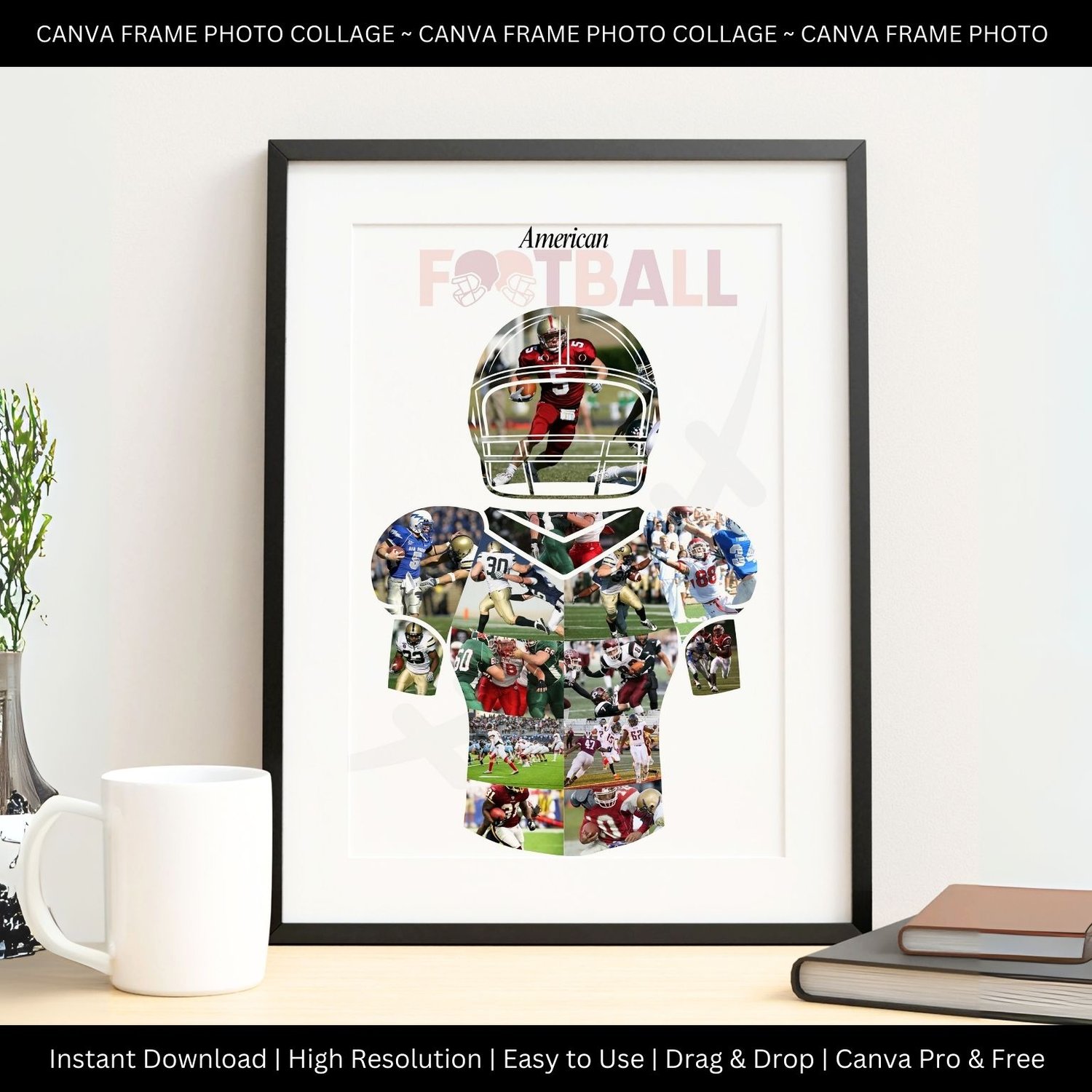 American Football Frame Template 2025