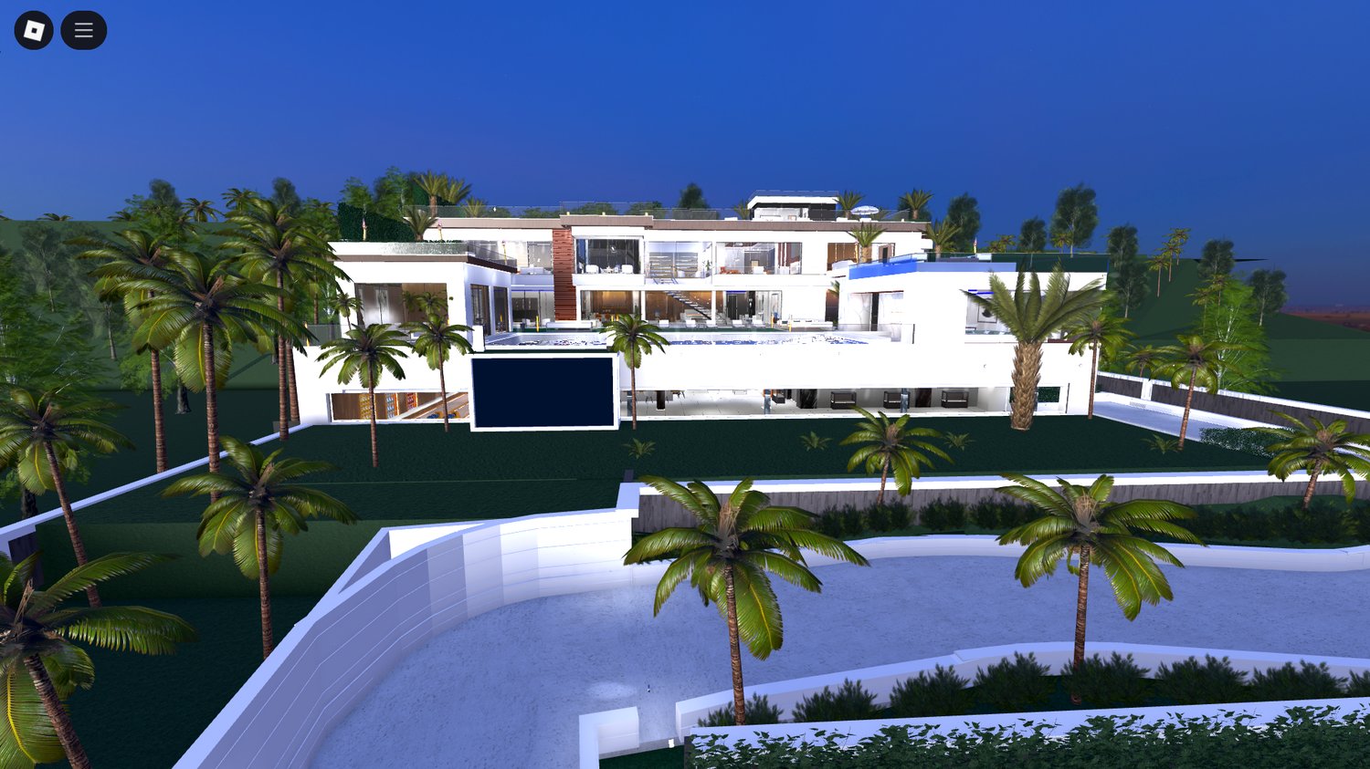 Roblox Modern House exterior mansion view