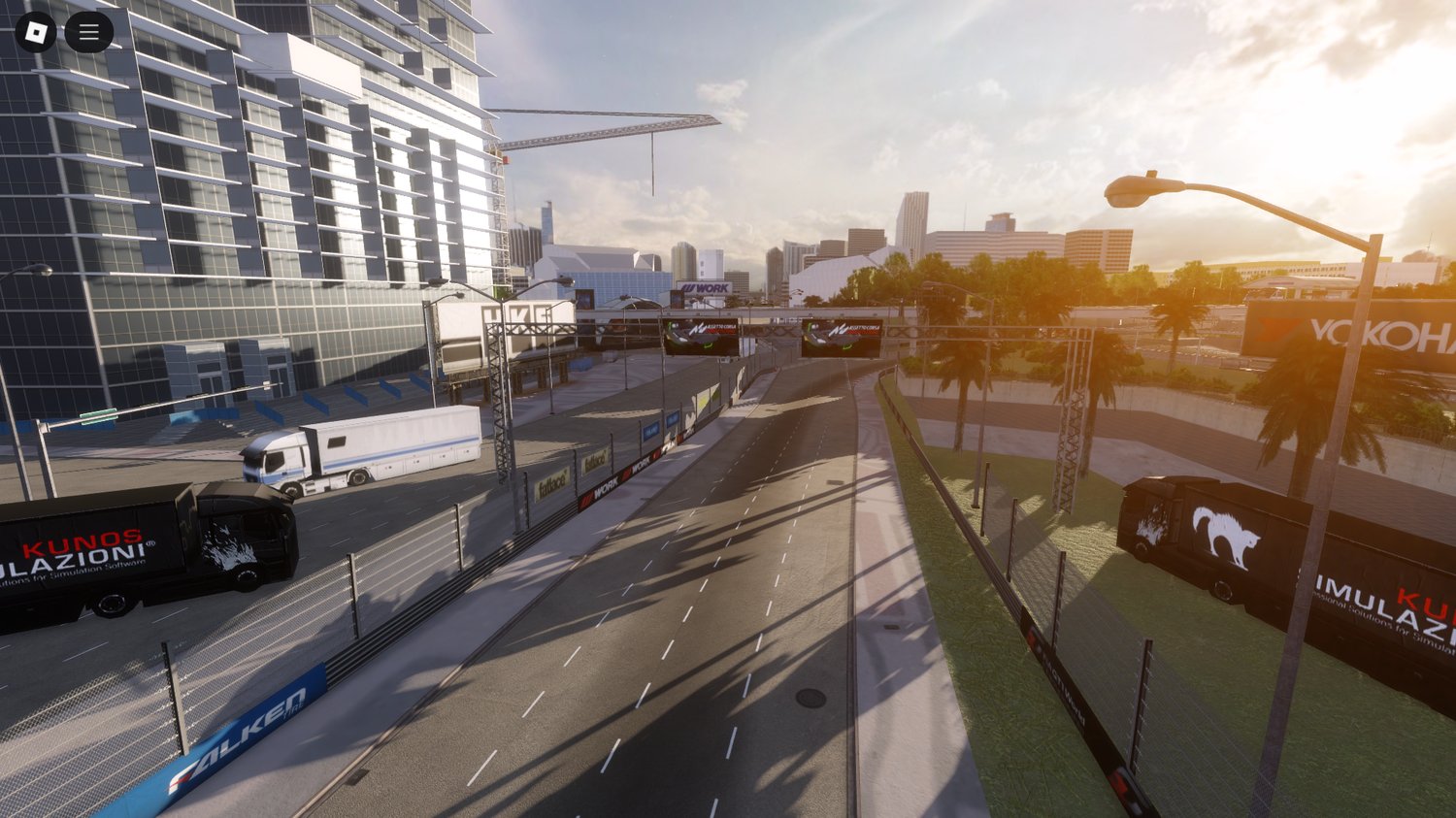 Wide turn designed for drifting in Miami map