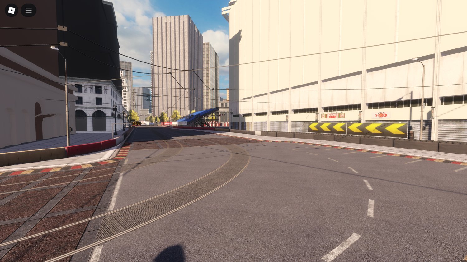 Time trial competition setup on city circuit