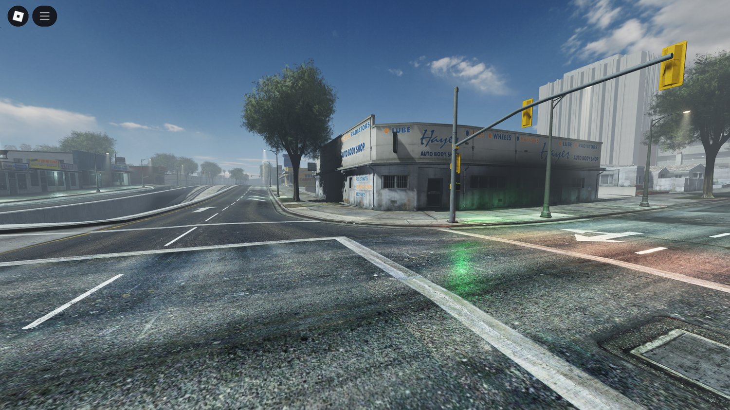 Players drifting around tight urban turns
