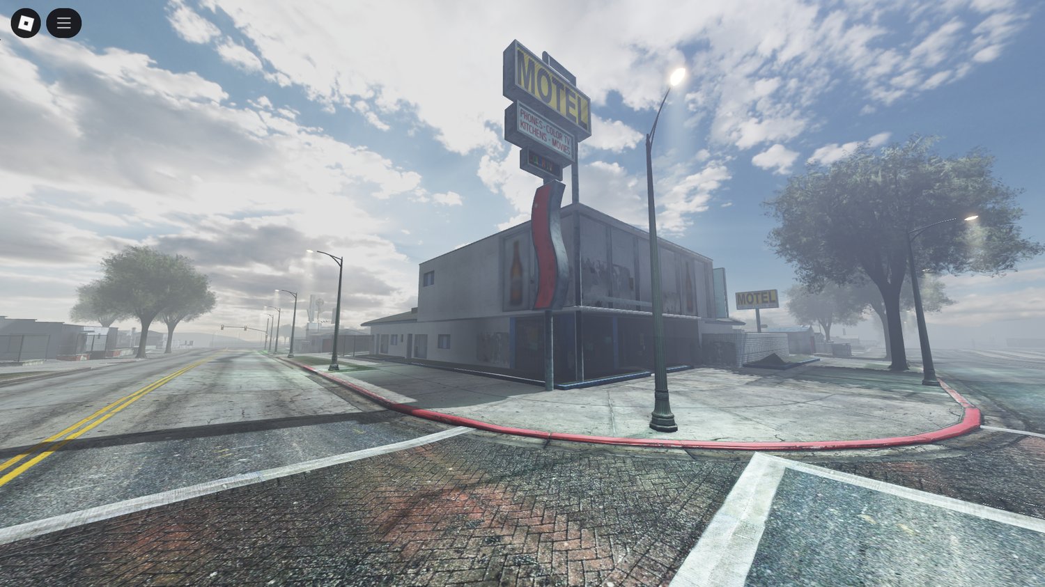 Long straight racing section in GTA-inspired map