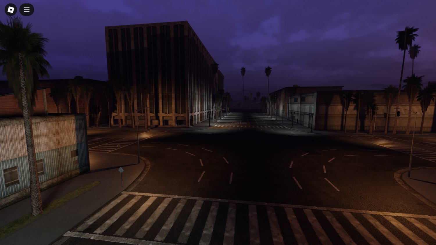 Wide block roads perfect for drifting