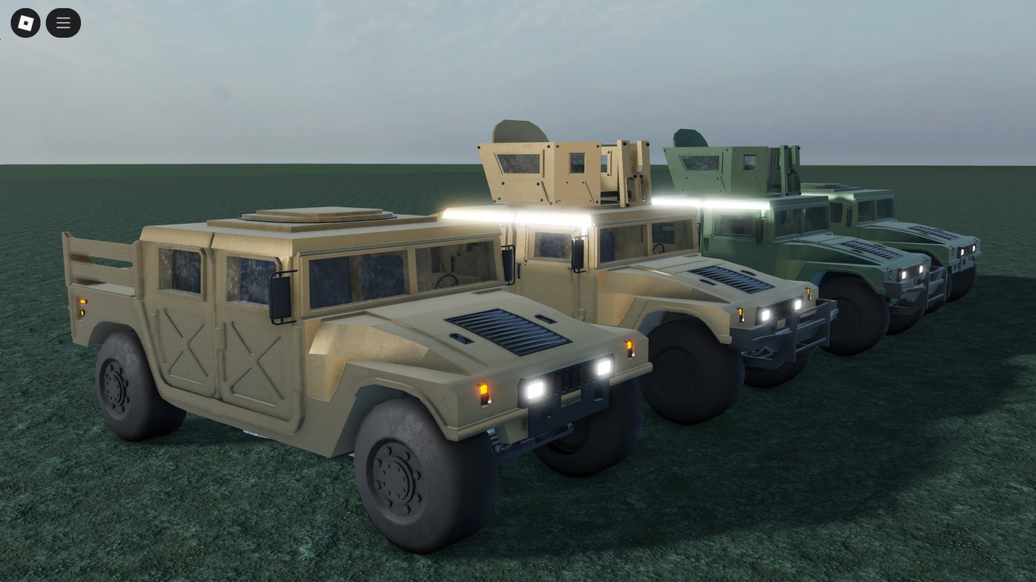 Drivable Humvee in military map