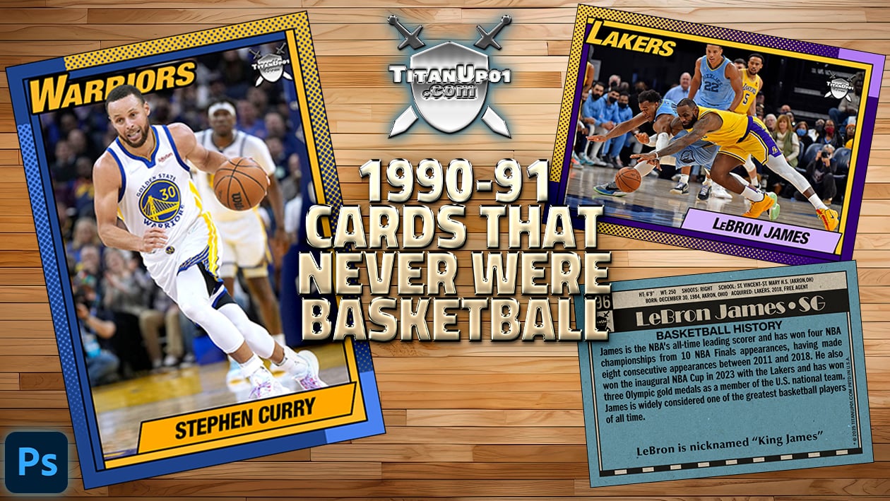 1990-91 Cards That Never Were Basketball Photoshop PSD Templates