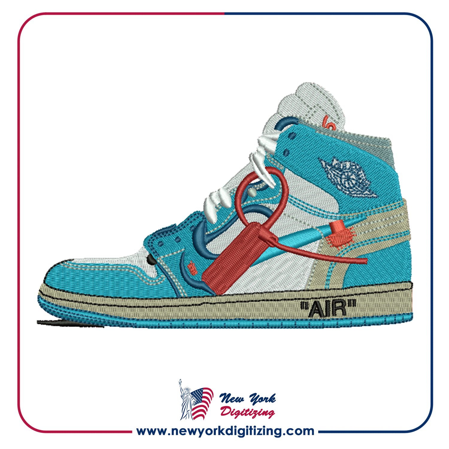 Nike Air Jordan Embroidery Design