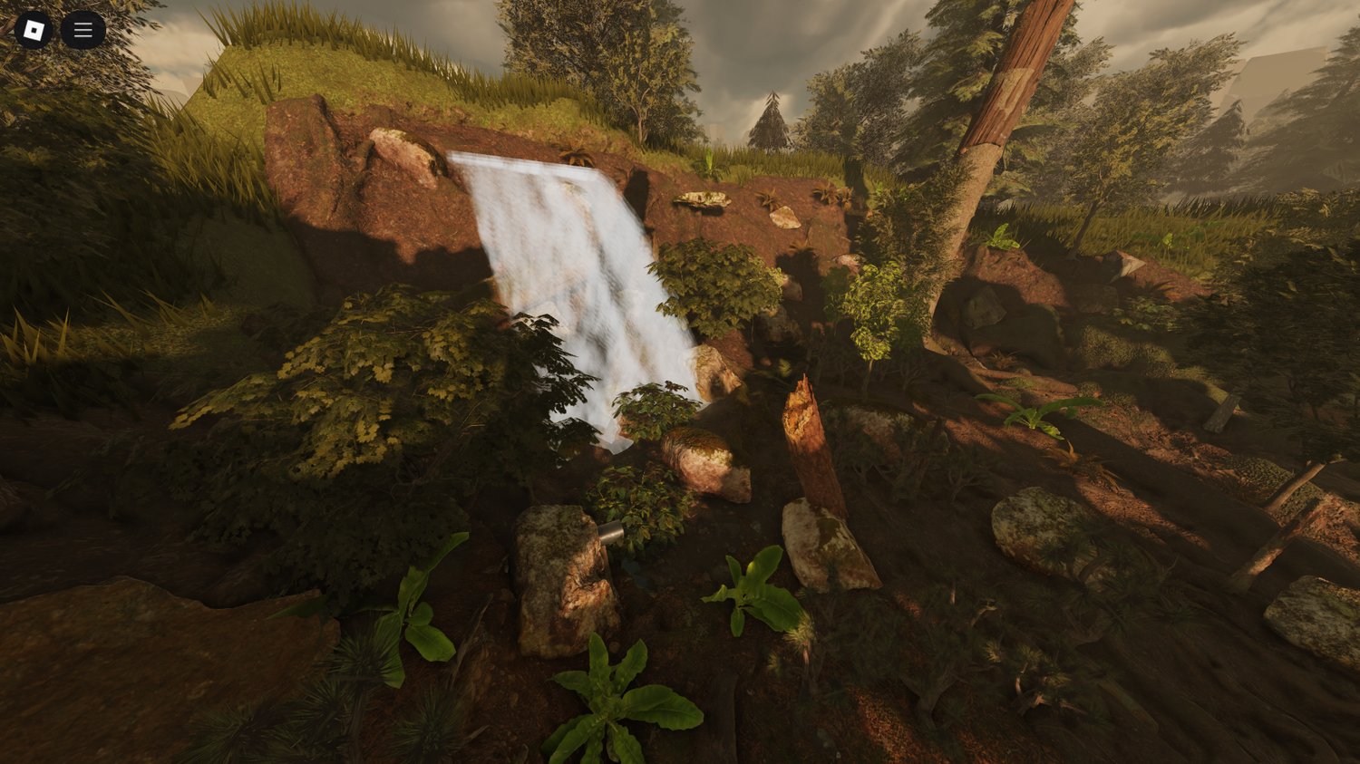 Central large lake in Roblox Mythic Forest