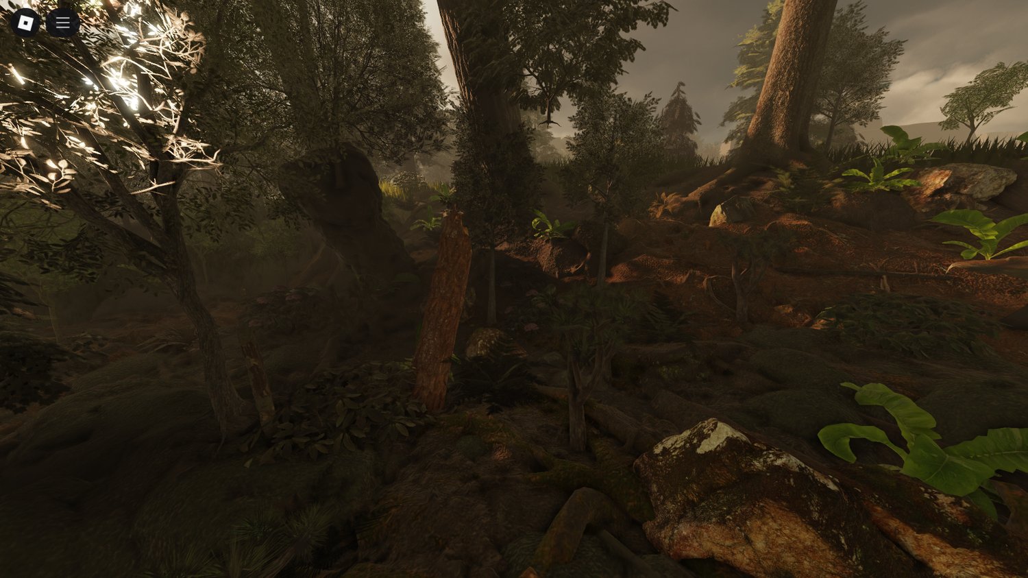 Rocky formations framing the edges of the map