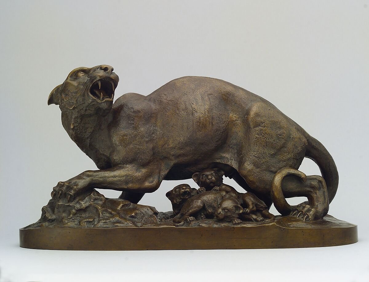 Henry Kirke Brown, “Panther and Cubs,” c. 1850