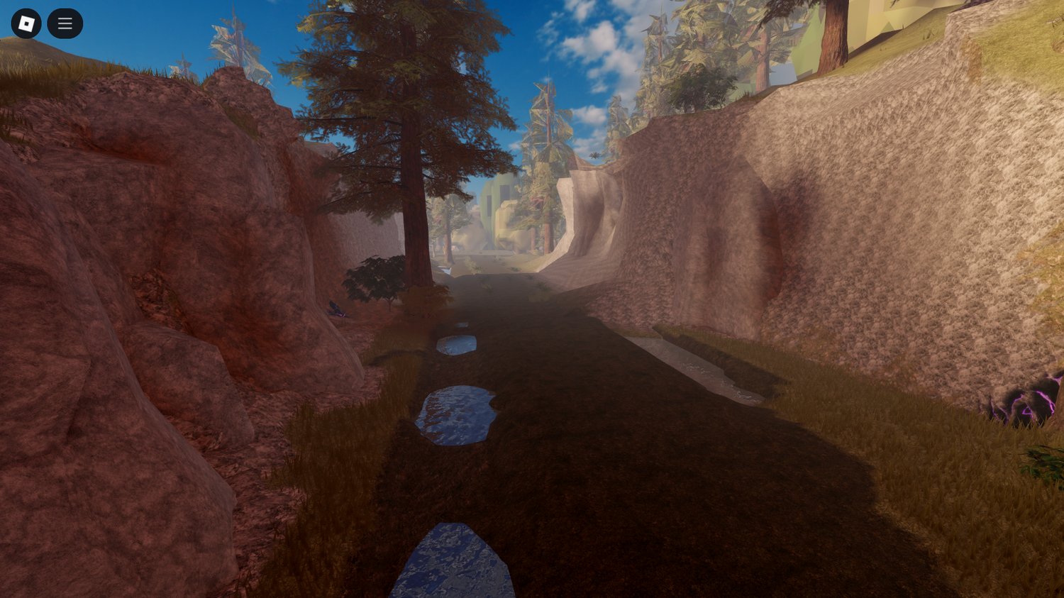 High- and mid-poly trees with low-ground flora