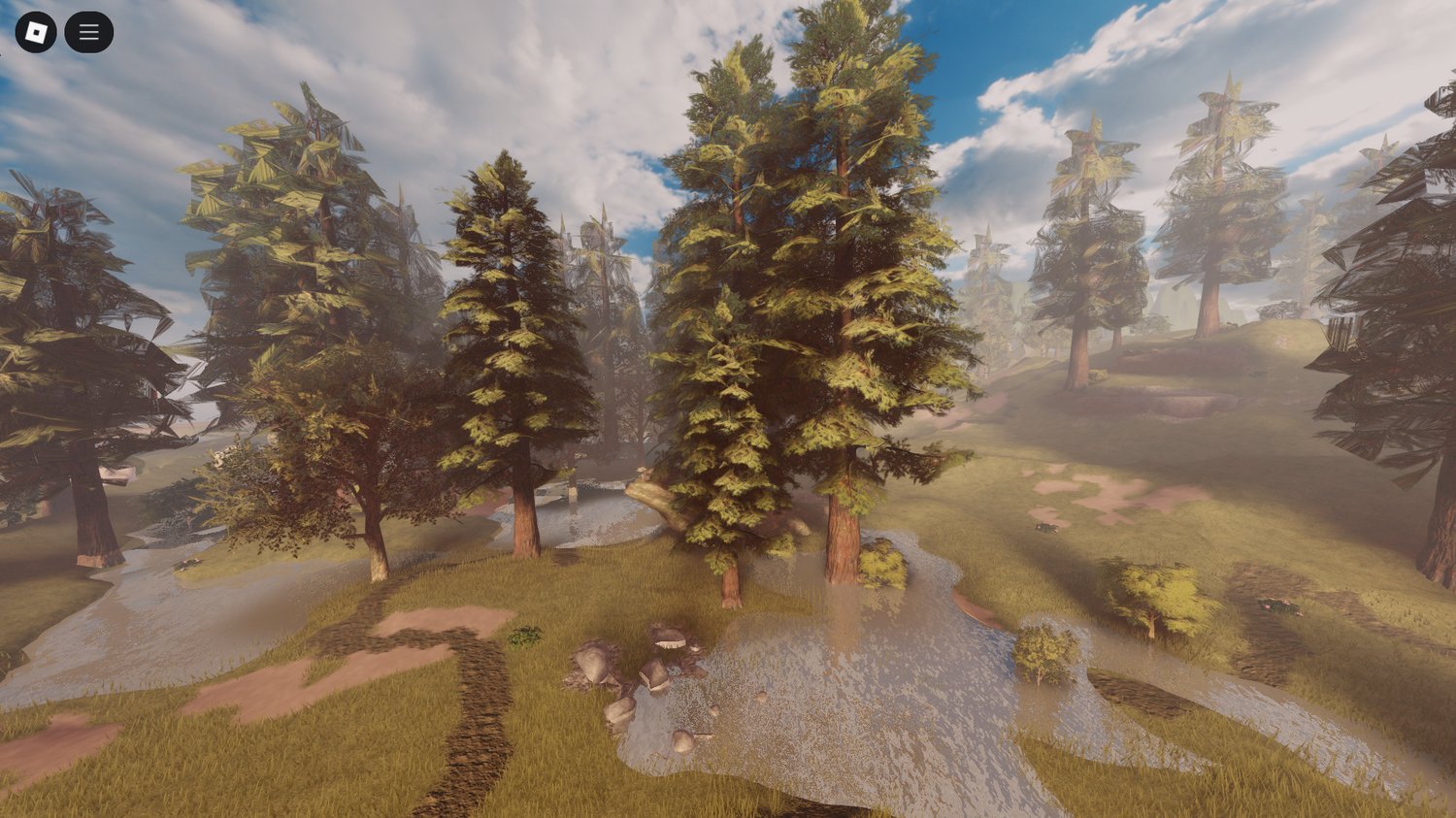 Cinematic lighting with sun rays and atmospheric effects