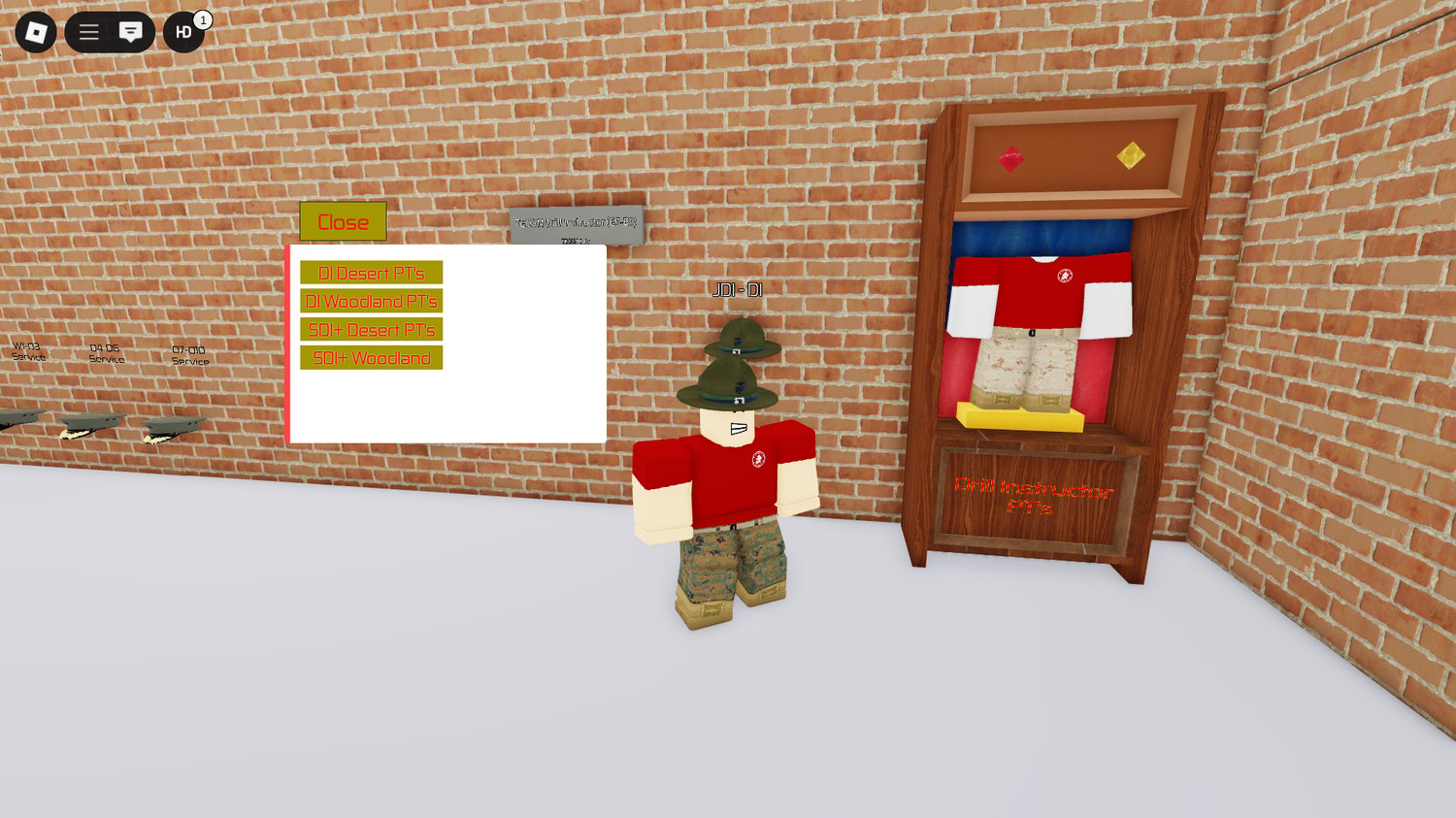 Exterior view of Military Exchange Roblox building