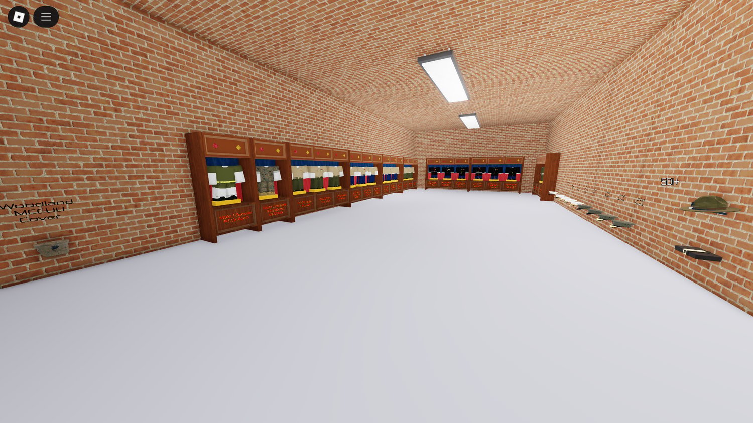 Realistic military building interior