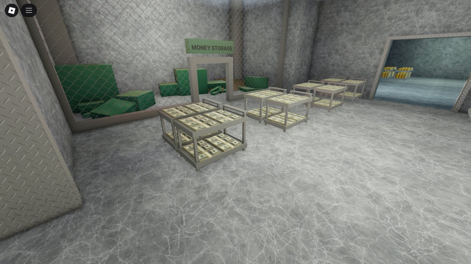 Players interacting in the bank environment