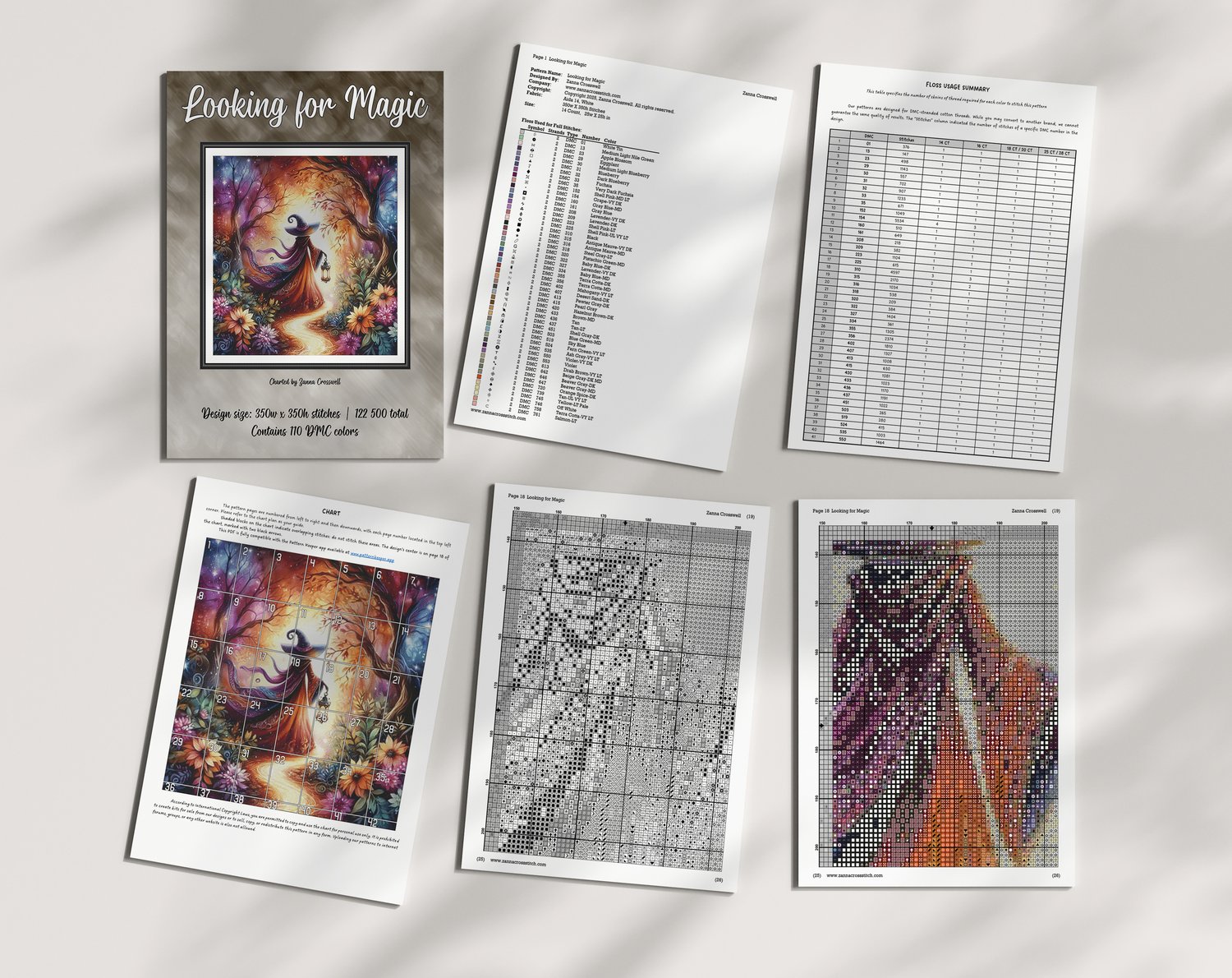 Looking for Magic - Halloween Full Coverage Cross Stitch Pattern ...