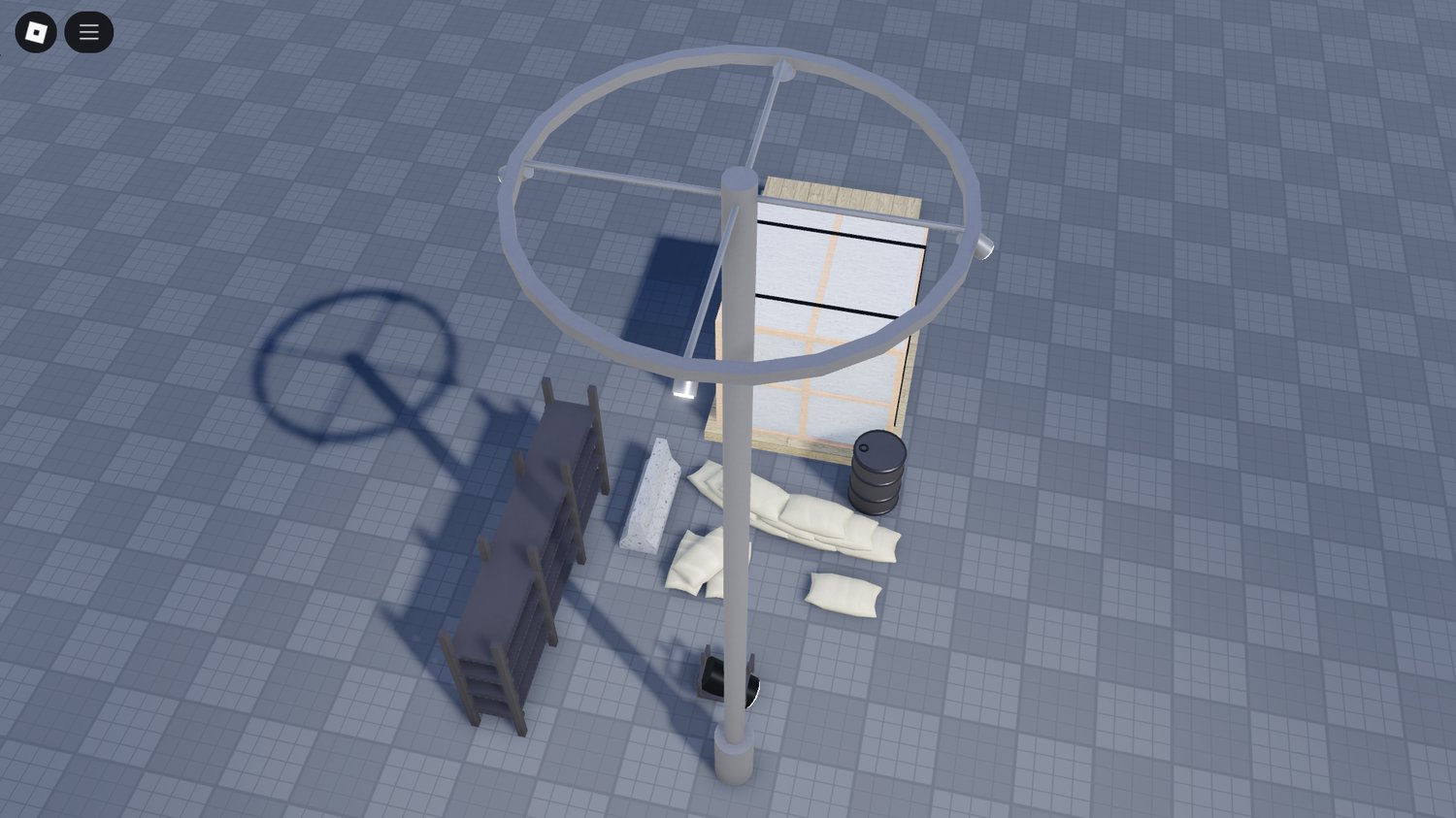 Industrial barrel props for Roblox maps