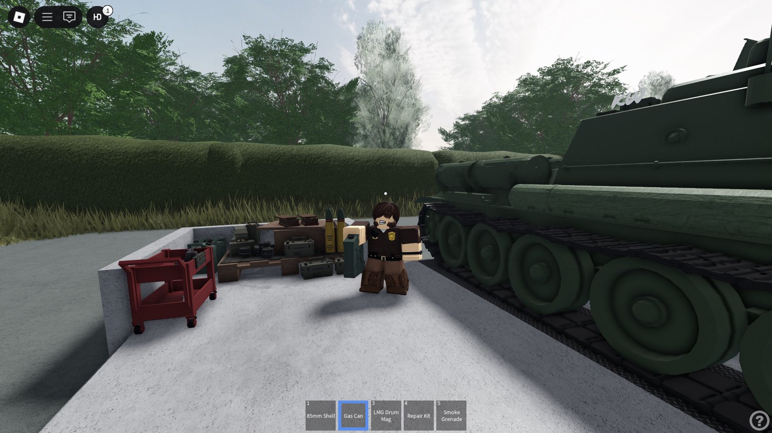 Tiger II tank with Ferrarico scripting system