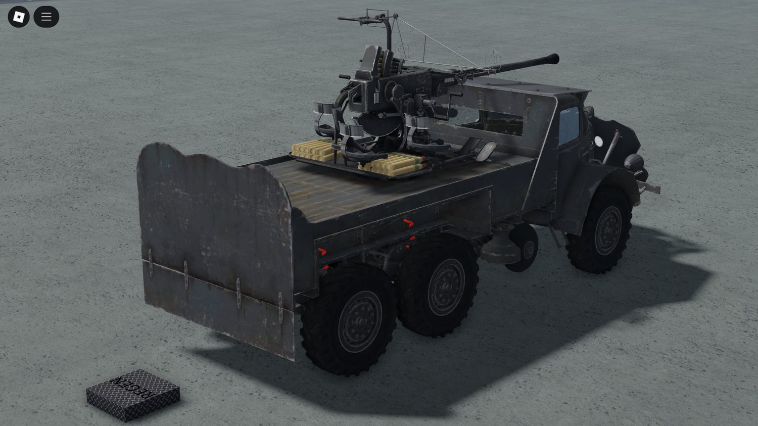 Roblox players next to LVTDGB M40 vehicle