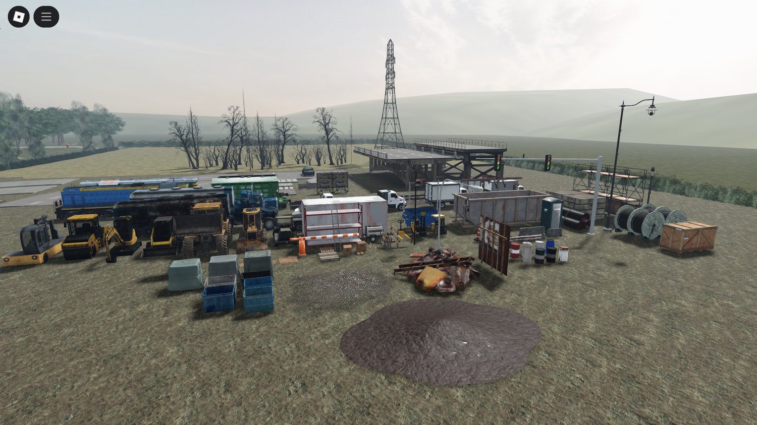 Roblox construction vehicle crane in action