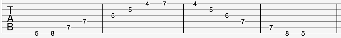 Harmonic minor scale lick 1
