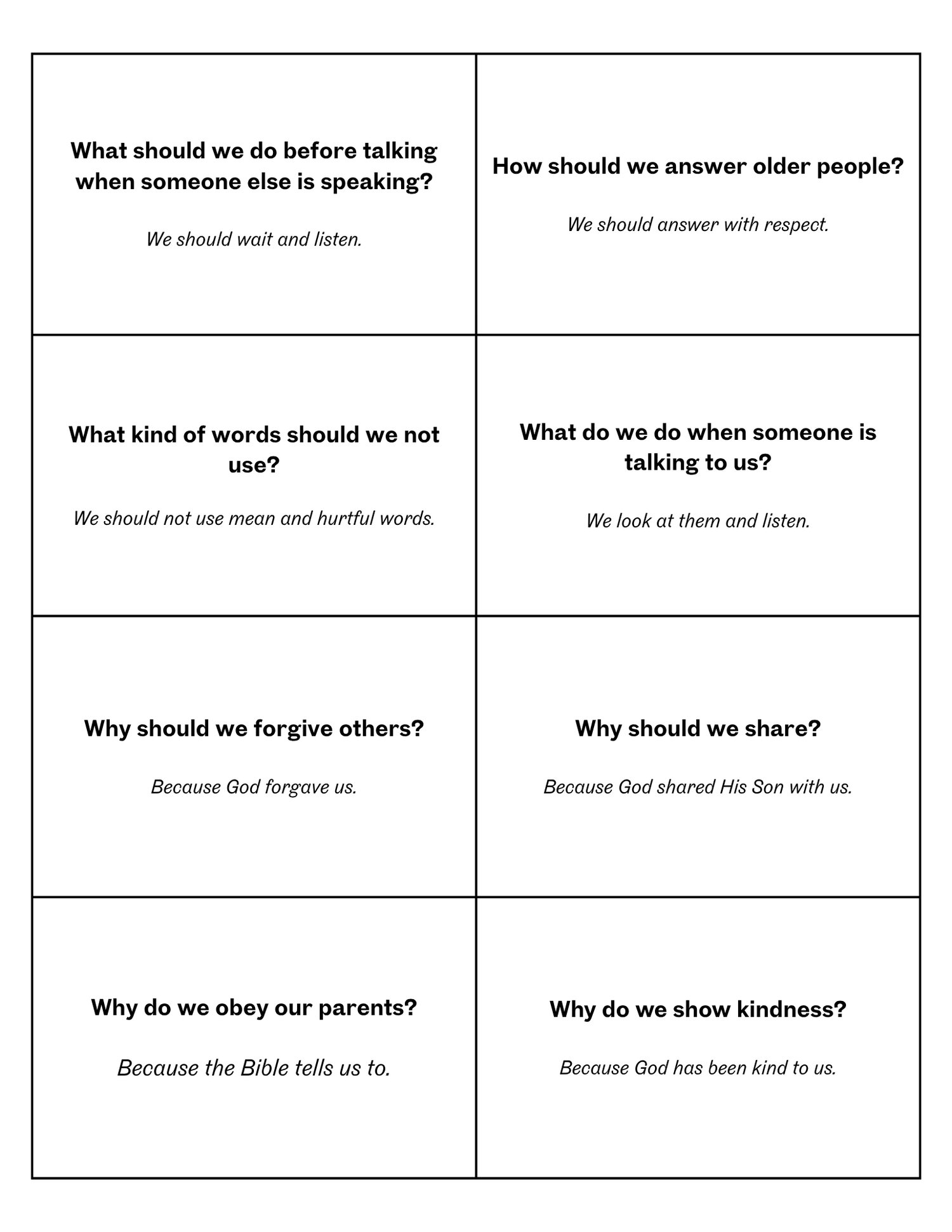 Kindergarten Recitation Cards (DIGITAL DOWNLOAD)