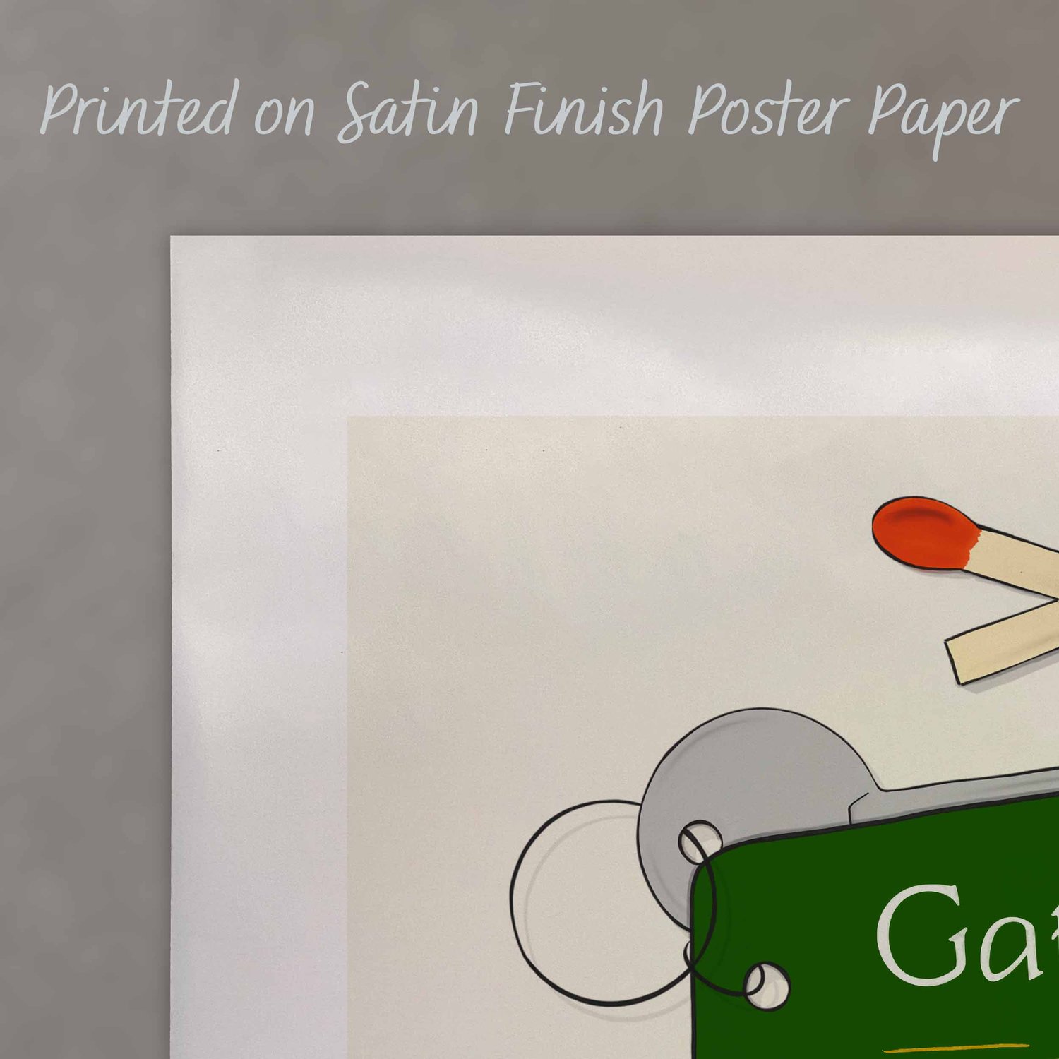 A close-up of this premium poster with a satin finish