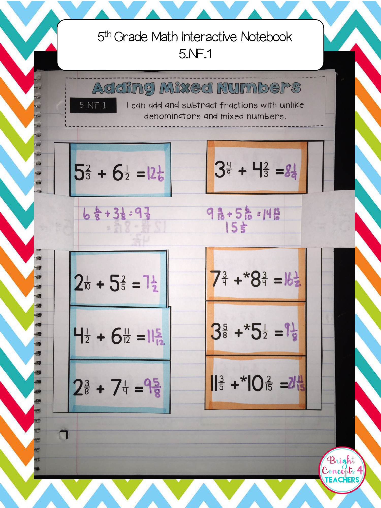 5th Grade Math Interactive Notebook {Common Core Aligned}