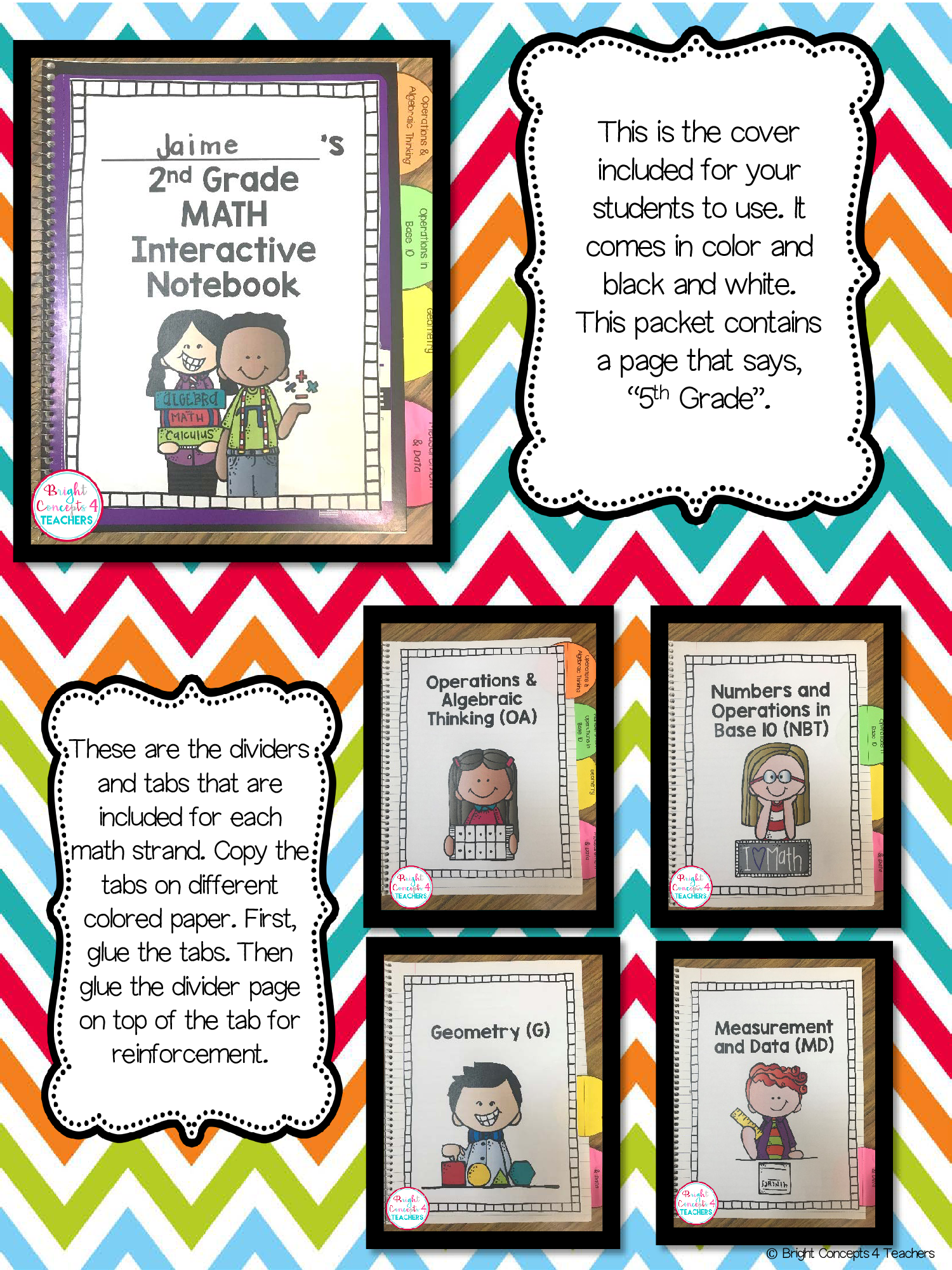 5th Grade Math Interactive Notebook {Common Core Aligned}