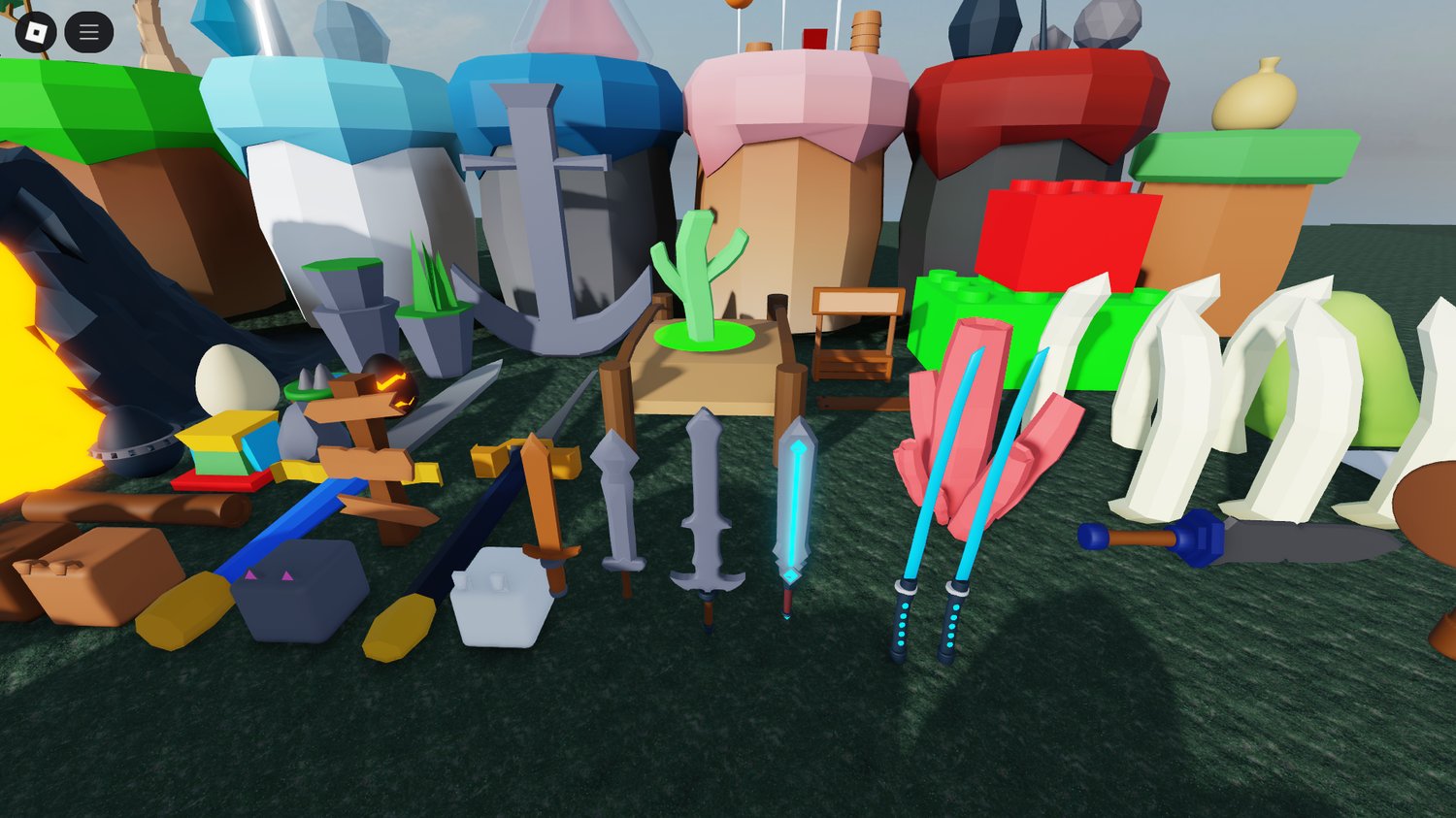 Collection of simulator props included in the pack