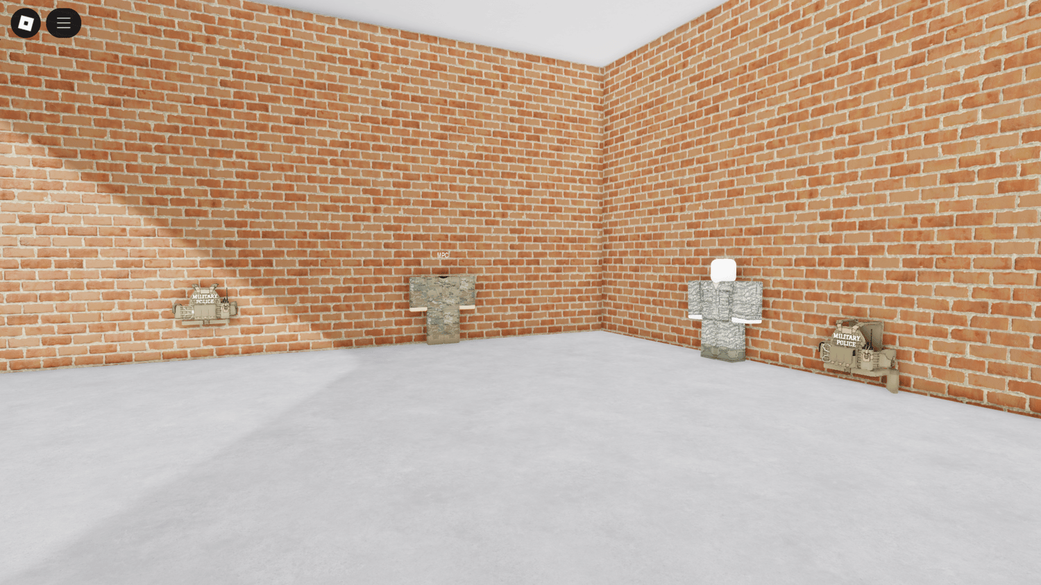 Holding cells inside Roblox Military Police building