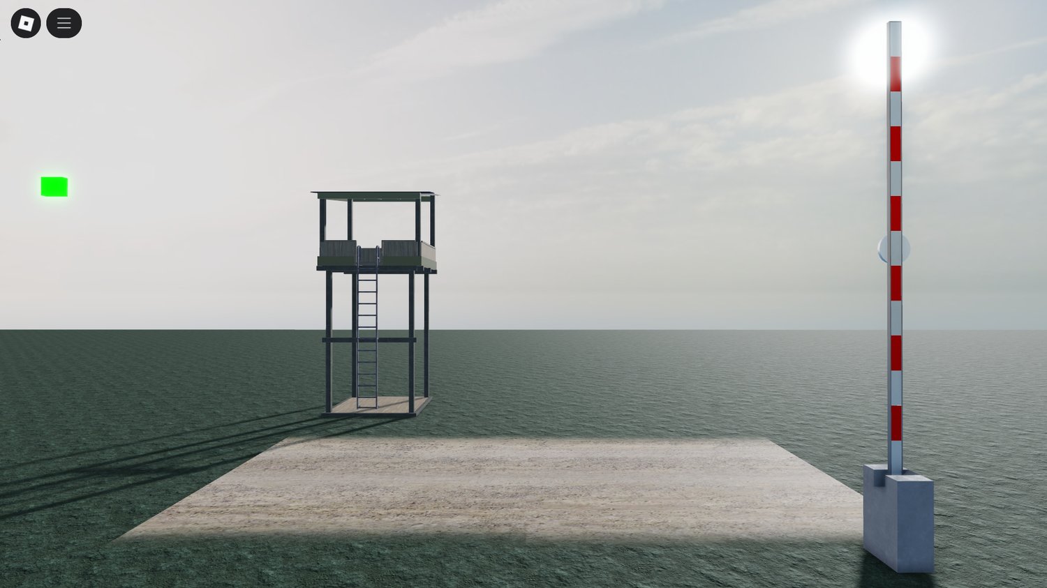 Working ramp lifted at Roblox guard post
