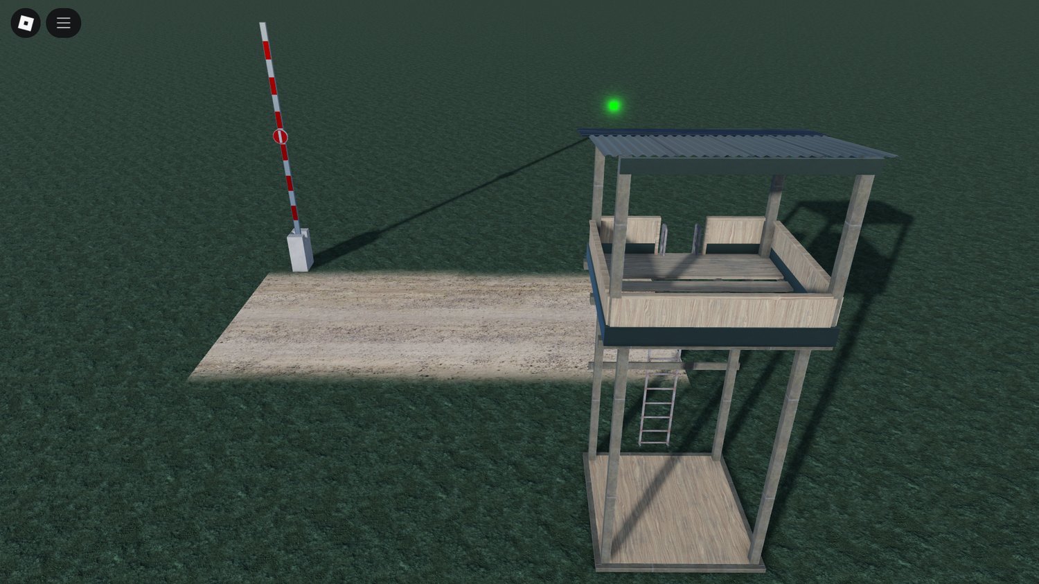 Watchtower overlooking Roblox checkpoint
