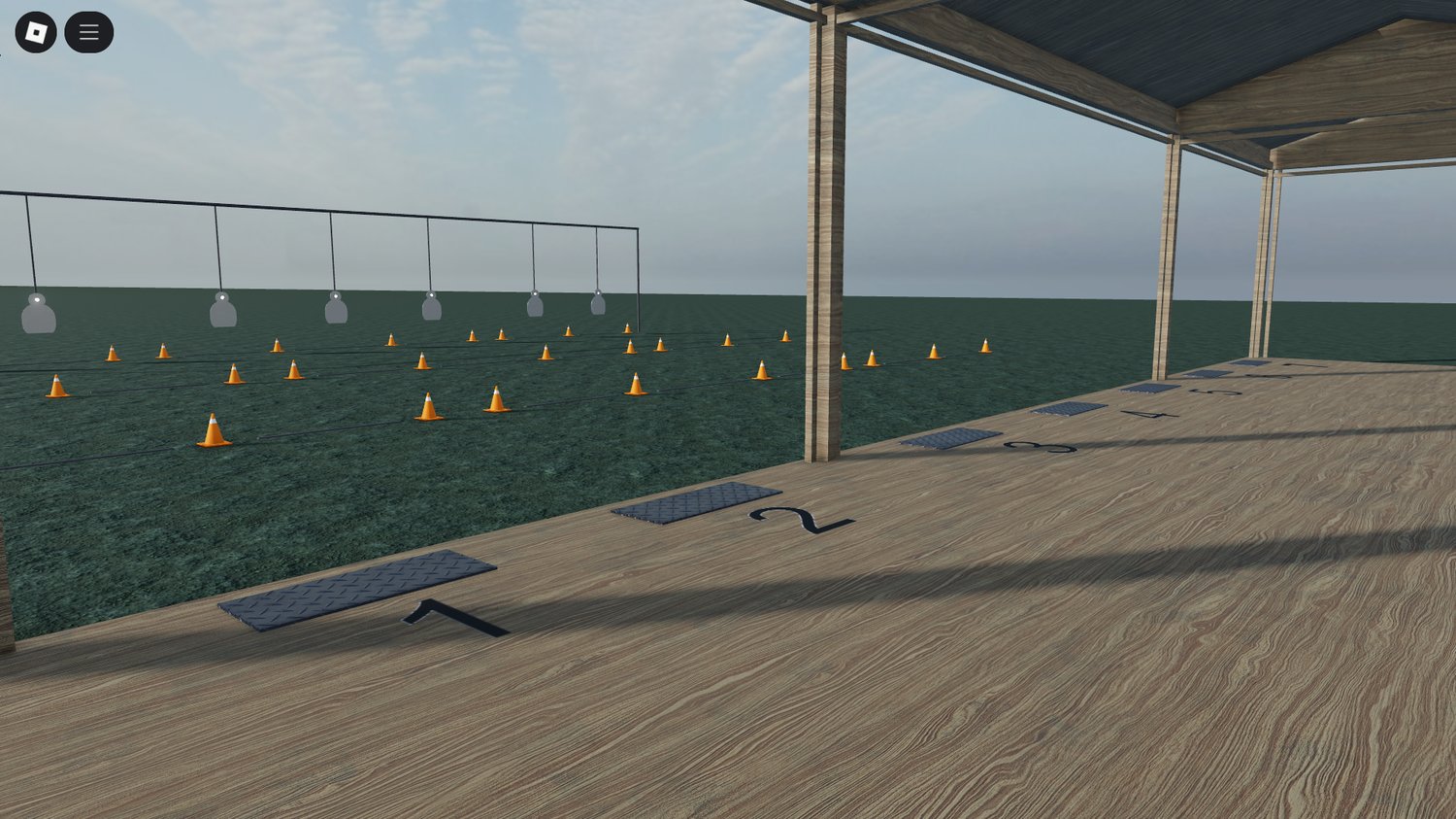 Shooting lanes with targets in military range
