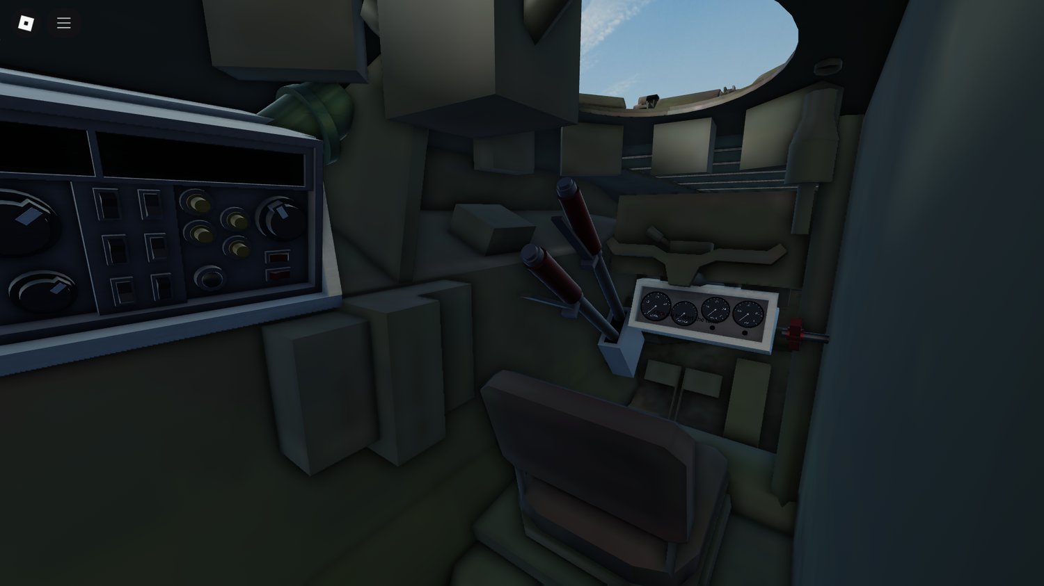Tank deployed on varied terrain