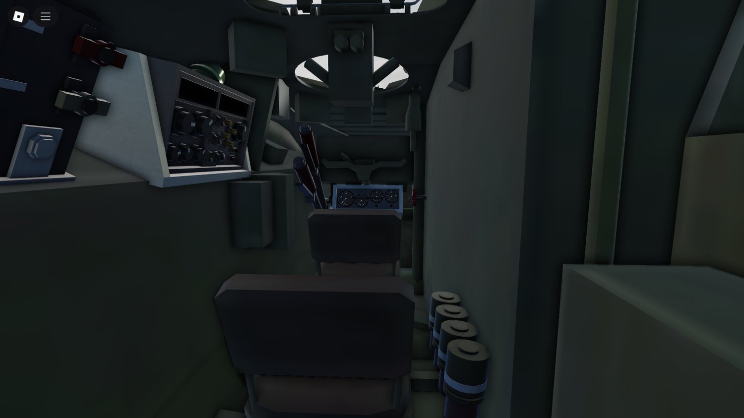 Tank navigating hills or combat terrain